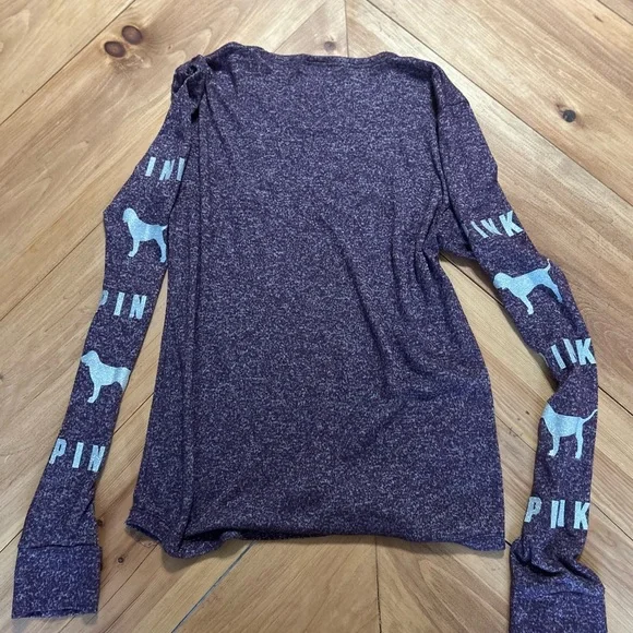 PINK Victoria's Secret Purple Long Sleeve Tee - Picture 5 of 8